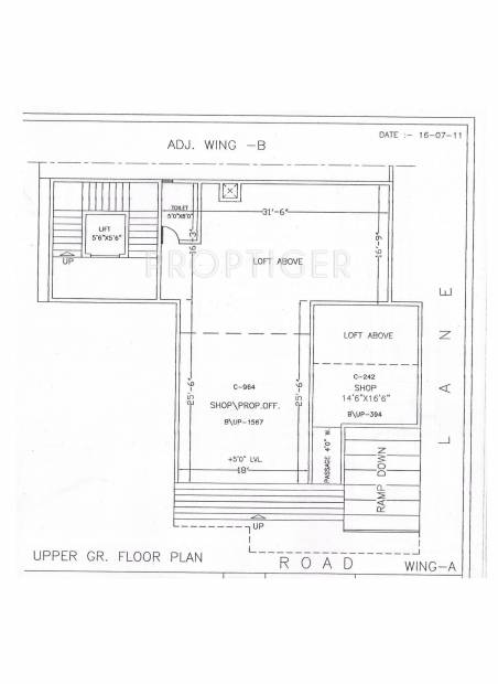 Giridhar Housing Parijaat Upper Ground Floor Cluster Plan