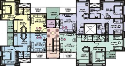 salunkhe-builders eshaan Eshaan Cluster Plan for Even Floor