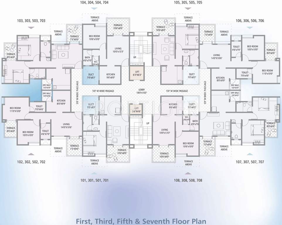 reelicon shelters pvt ltd elan Elan Odd Floor Cluster Plan