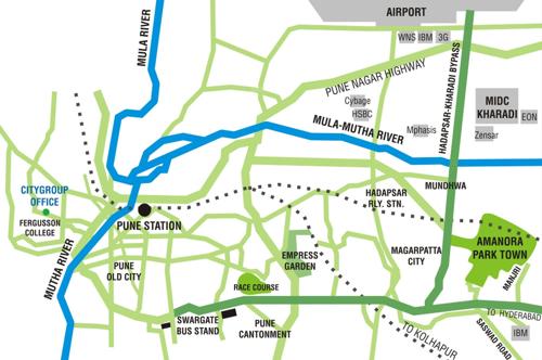  neo-towers Images for Location Plan of  Amanora Neo Towers