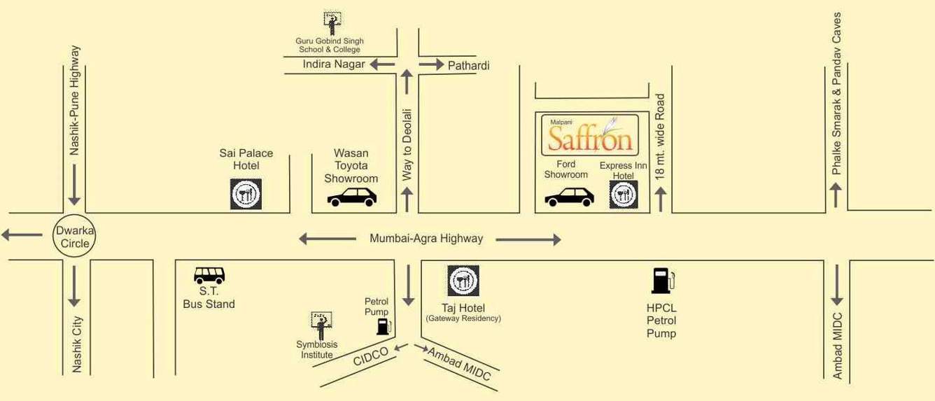  saffron Images for Location Plan of Malpani Saffron