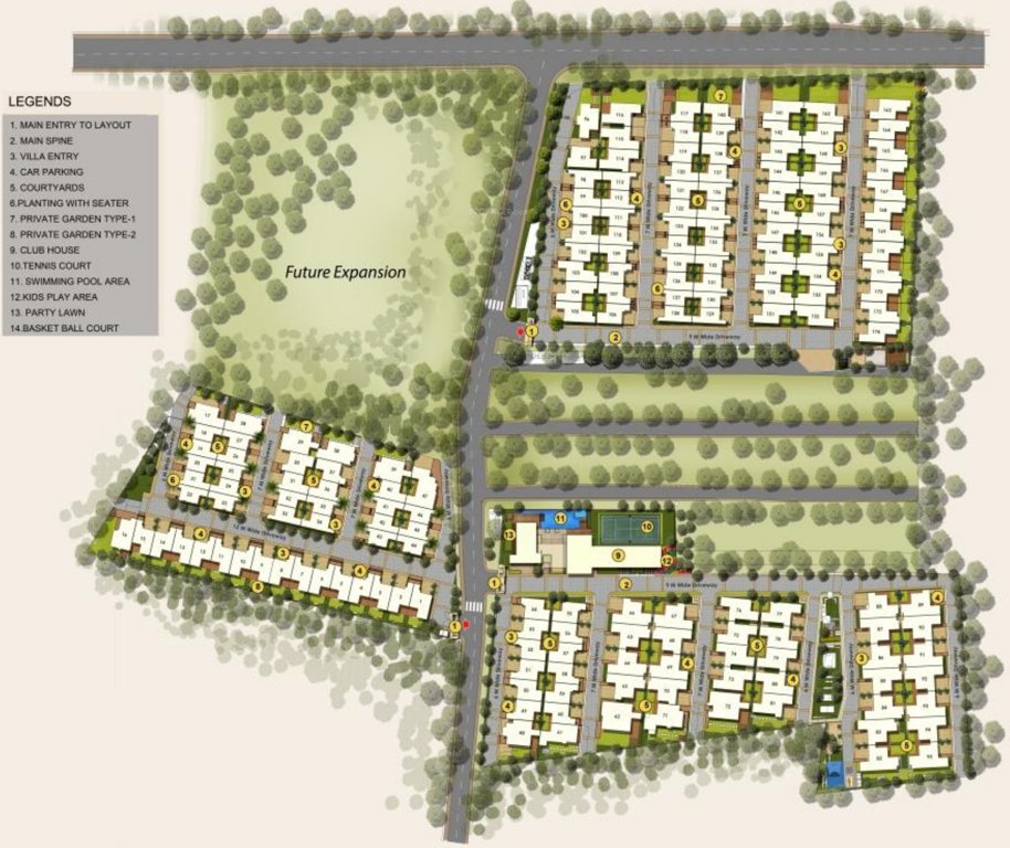 courtyard Images for Master Plan of Mantri Courtyard
