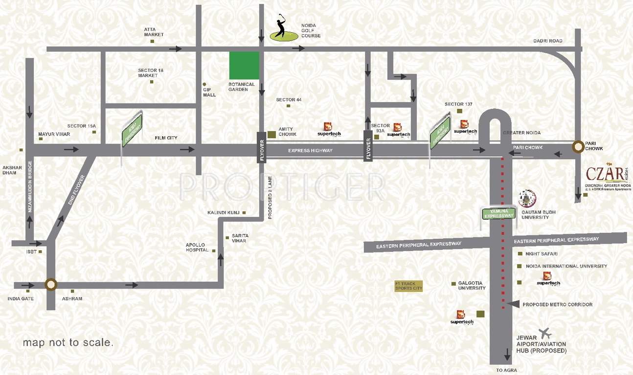 czar villas Images for Location Plan of Supertech Czar Villas