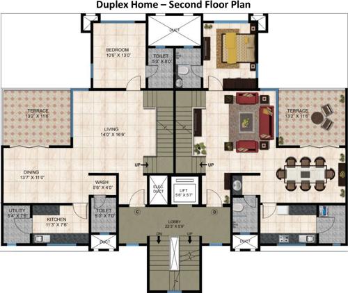 Images for Cluster Plan of Mahindra Bloomdale Apartment