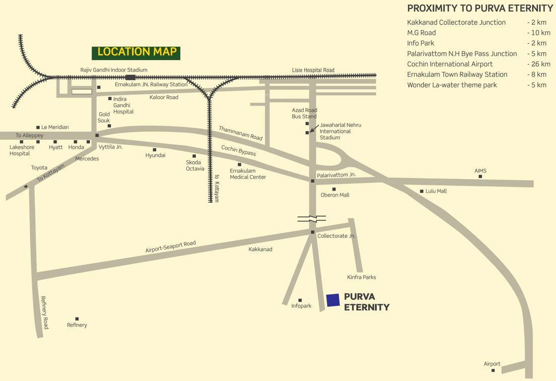  eternity Images for Location Plan of Purva Eternity