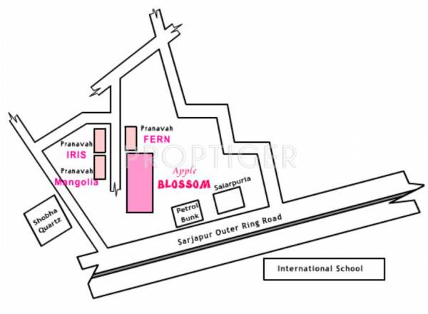 pranavah apple-blossom Location Plan