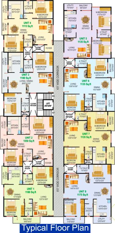  sri nivasam Sri Nivasam Cluster Plan from 1st to 4th Floor