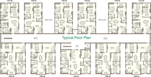  footprints Images for Cluster Plan of Alekhya Footprints