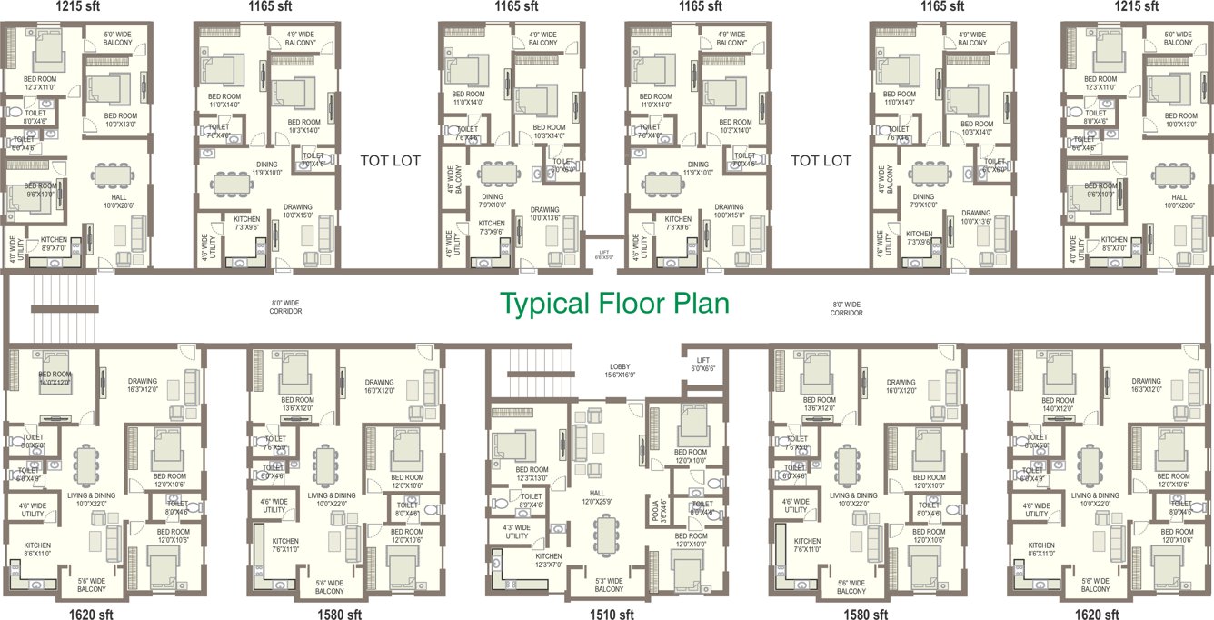  footprints Images for Cluster Plan of Alekhya Footprints