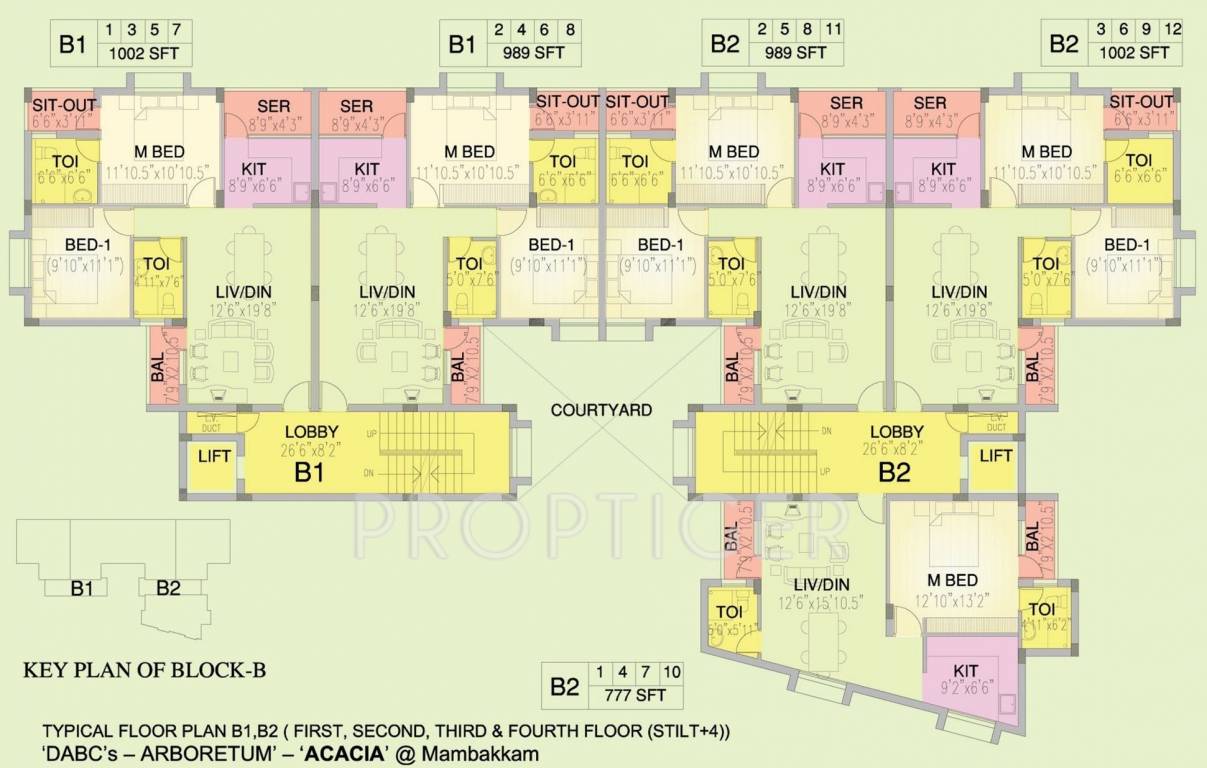  acacia Block B1 & B2 Cluster Plan