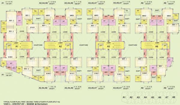 Typical Block A1 to A8 Cluster Plan acacia Typical Block A1 to A8 Cluster Plan