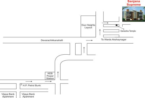  supreme Images for Location Plan of Sanjana Supreme