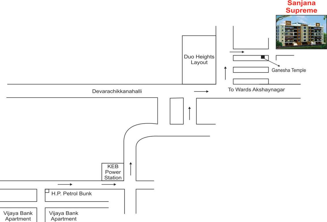  supreme Images for Location Plan of Sanjana Supreme