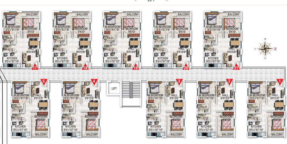  lotus homes Tower A Cluster Plan