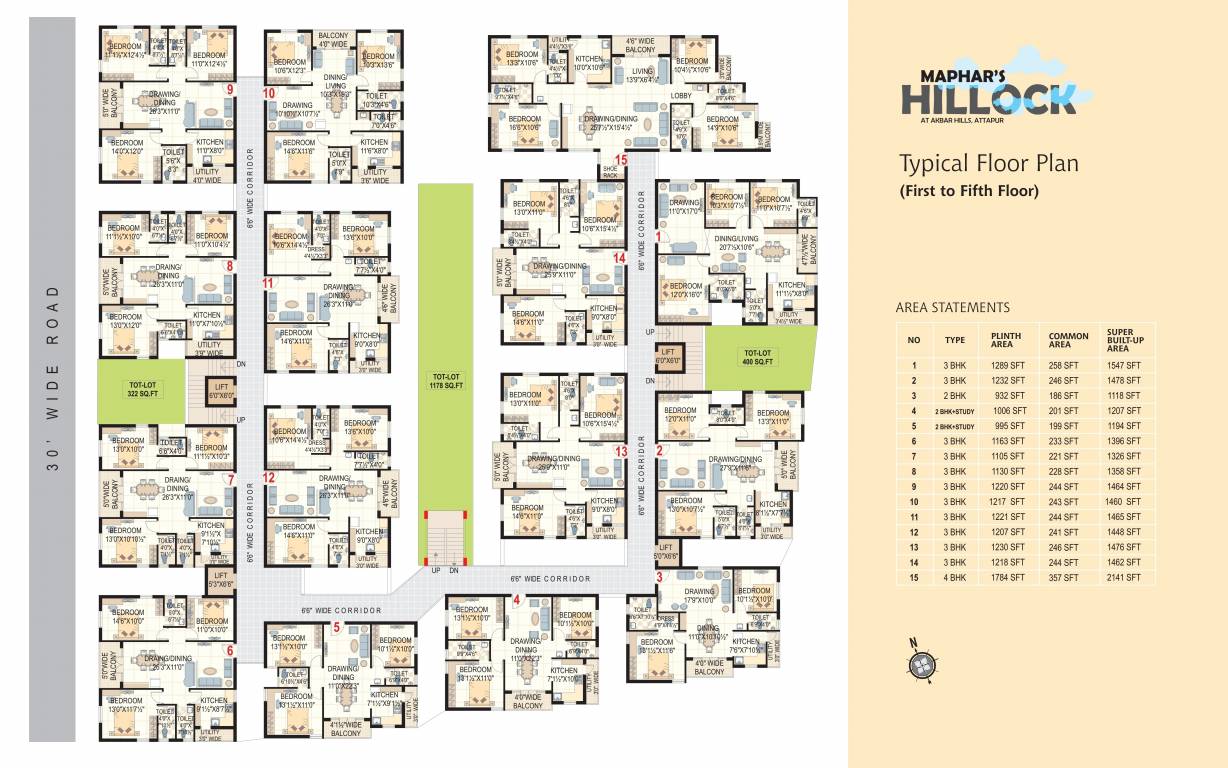 hillock Tower 1 Cluster Plan