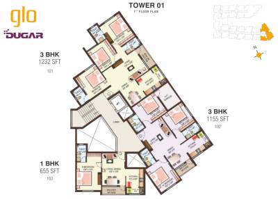  glo-dugar Tower 1 Cluster Plan