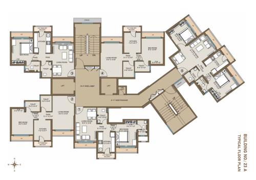  virar-gardens-building-no-23-24-and-25 Building 23 Cluster Plan for Typical Floor