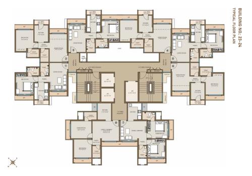  virar-gardens-building-no-23-24-and-25 Building 24 Cluster Plan for Typical Floor