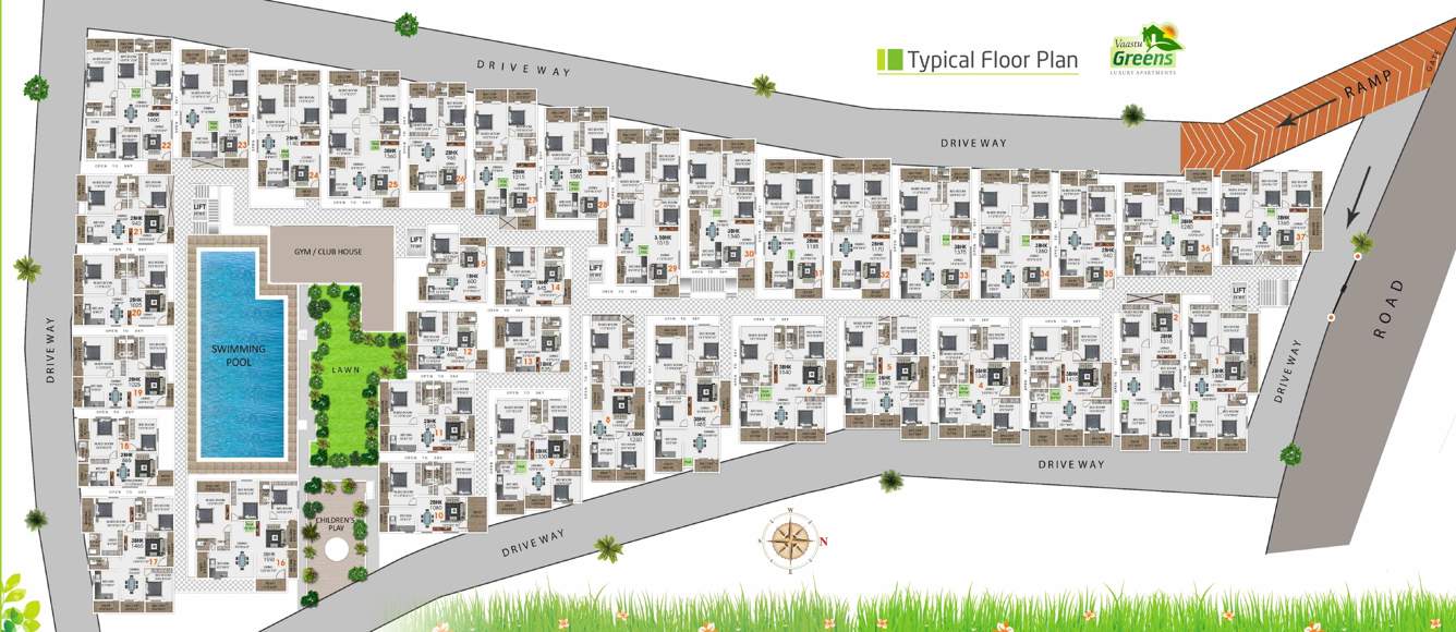  greens Images for Cluster Plan of Vaastu Greens
