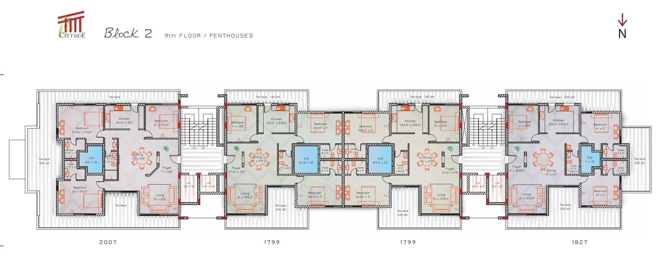  cityside Block 2 Cluster Plan