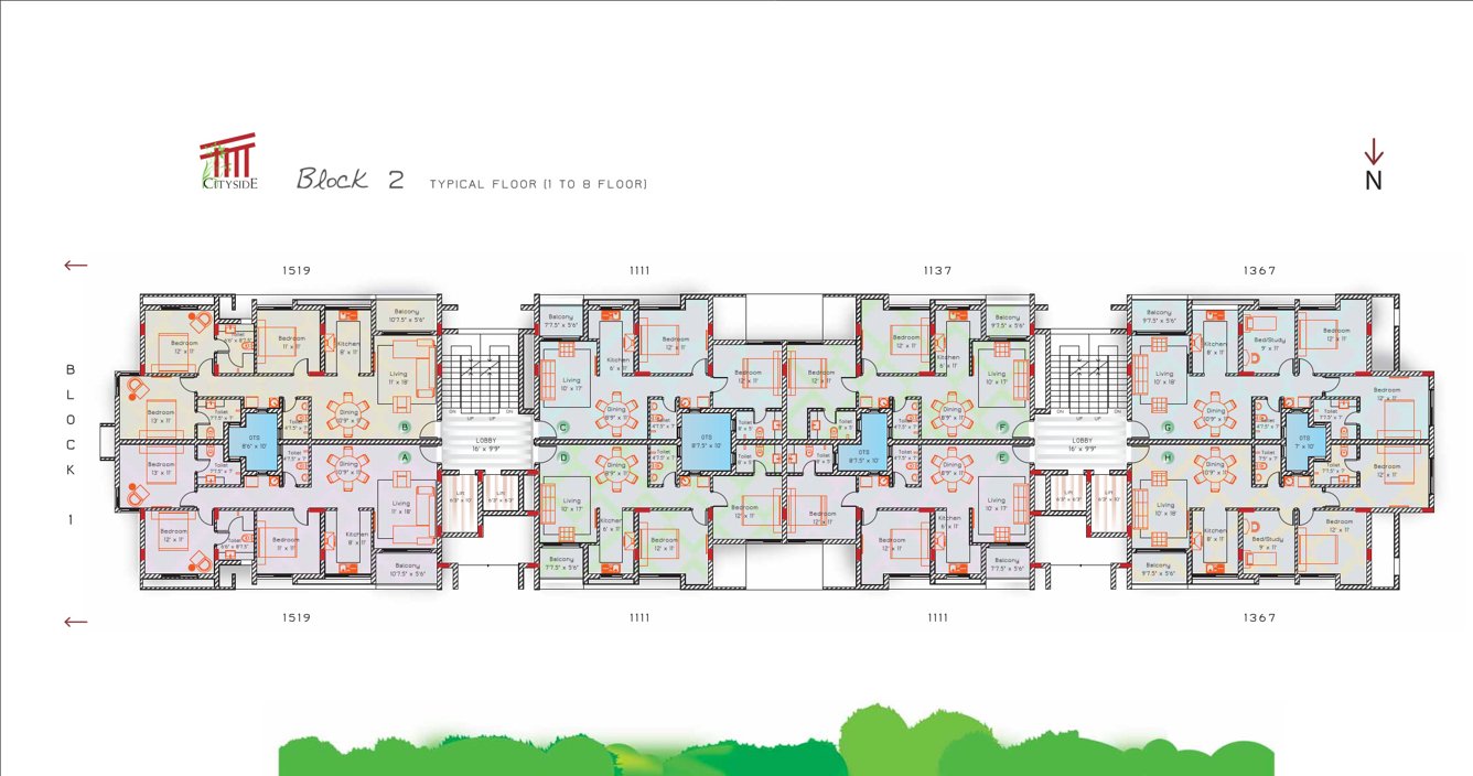  cityside Block 2 Cluster Plan