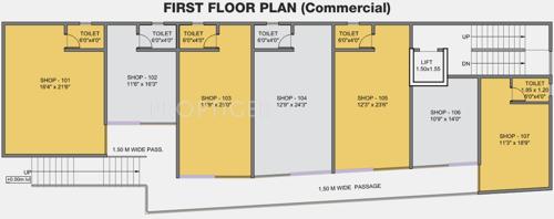 gaikwad vaidehi-saaket Vaidehi Saaket Cluster Plan for 1st Floor