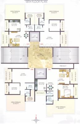  heights Heights Cluster Plan for 13th Floor