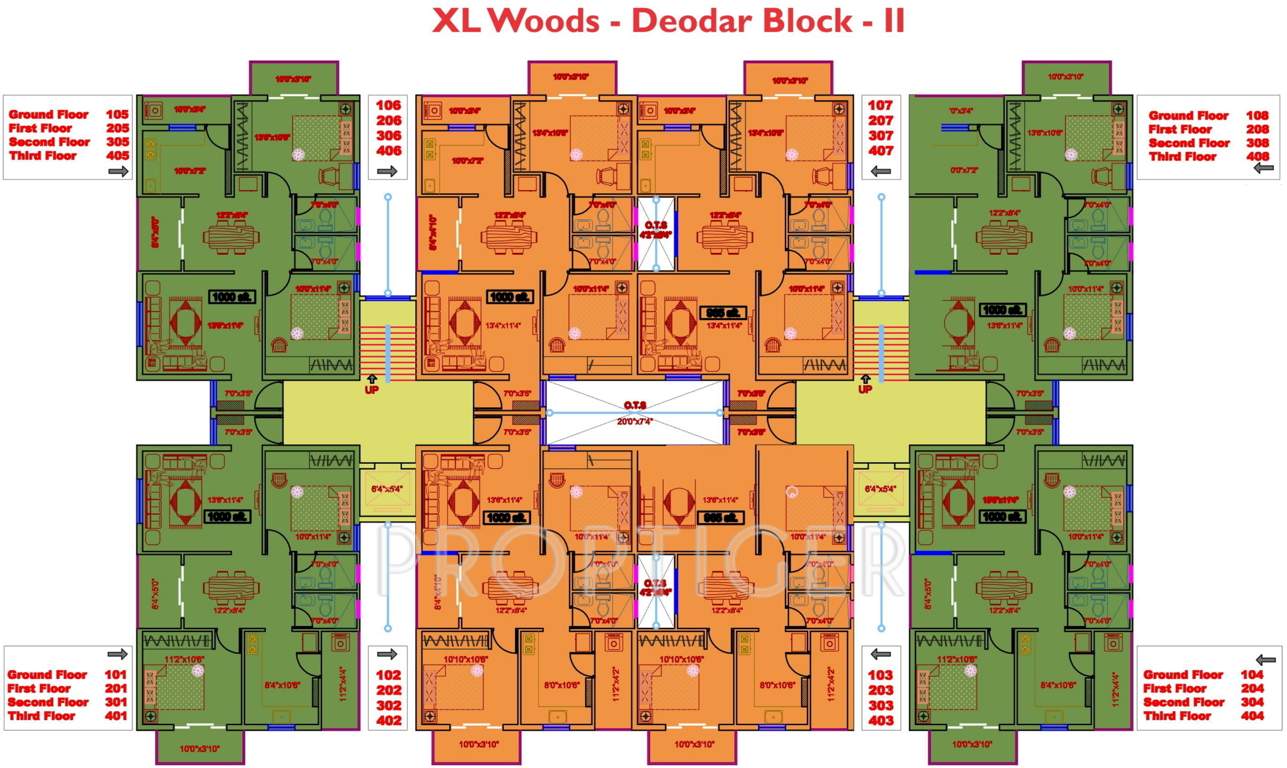  woods Images for Cluster Plan of XL Woods