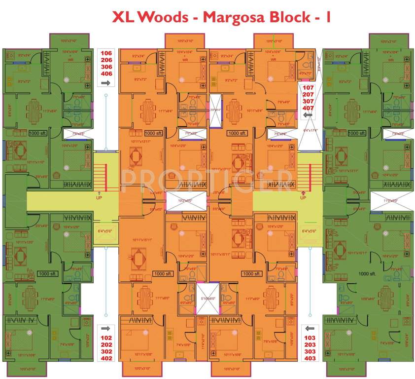  woods Images for Cluster Plan of XL Woods