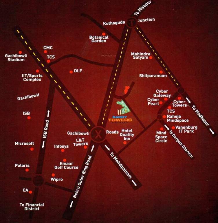  towers elite Images for Location Plan of Ramky Group Towers Elite