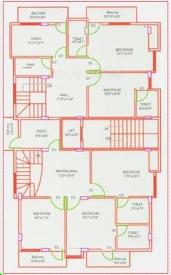 ever-green-properties-and-investments saathvic Tower 1 Cluster Plan for 2nd Floor