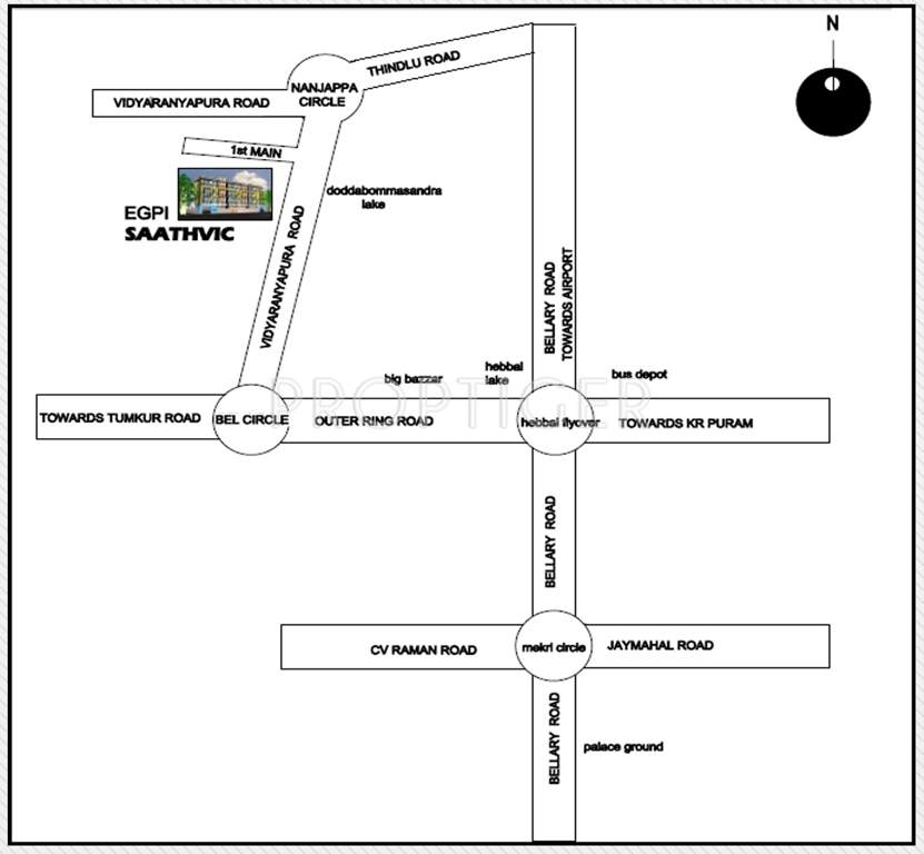 ever green properties and investments saathvic Location Plan