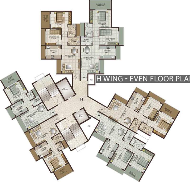 Images for Cluster Plan of Lakhani Lakhanis Orchid Woods