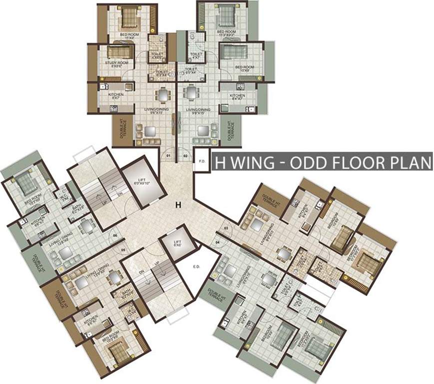 Images for Cluster Plan of Lakhani Lakhanis Orchid Woods