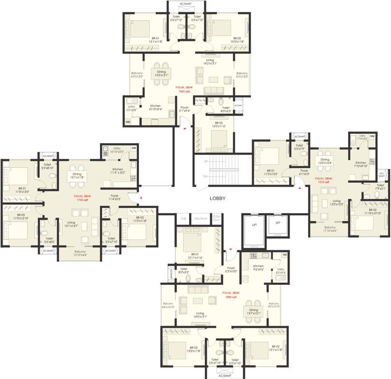 raj grandeur Images for Cluster Plan of SNN Raj Grandeur