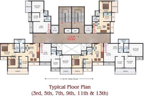  exotica L K Exotica Cluster Plan from 3rd to 13th Floor