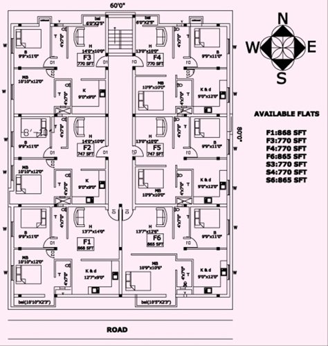 rajeswari-infrastructure avighna Avighna Typical Floor Cluster Plan