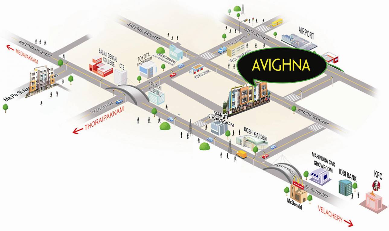 rajeswari infrastructure avighna Location Plan