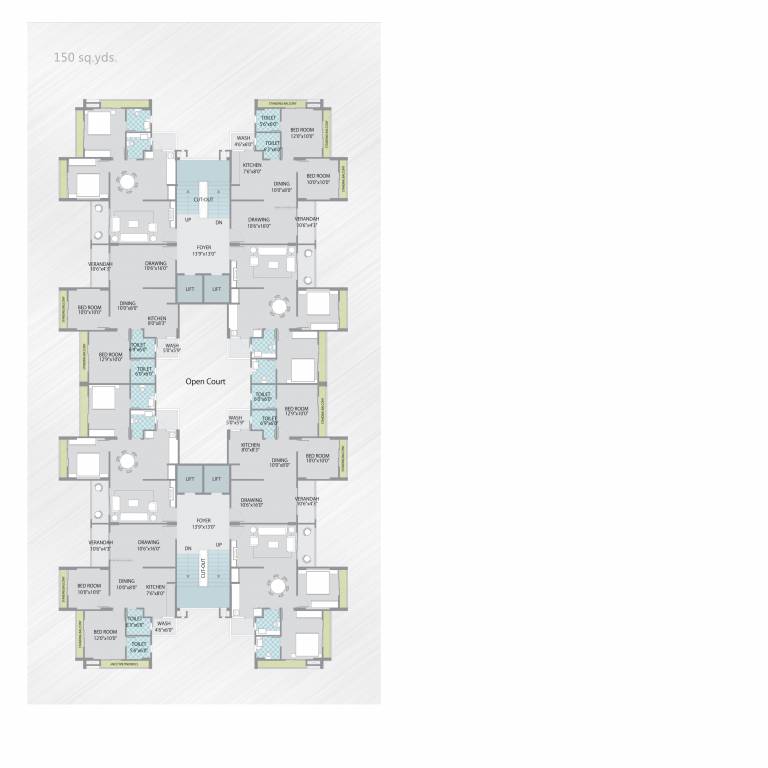 neelkanth elegance Tower 1 Cluster Plan