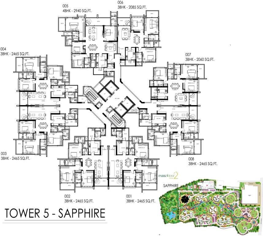  park west Images for Cluster Plan of Shapoorji Pallonji ParkWest