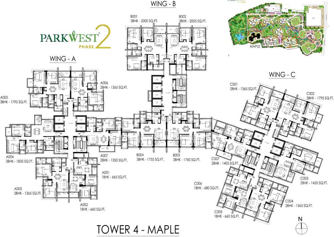  park west Images for Cluster Plan of Shapoorji Pallonji ParkWest