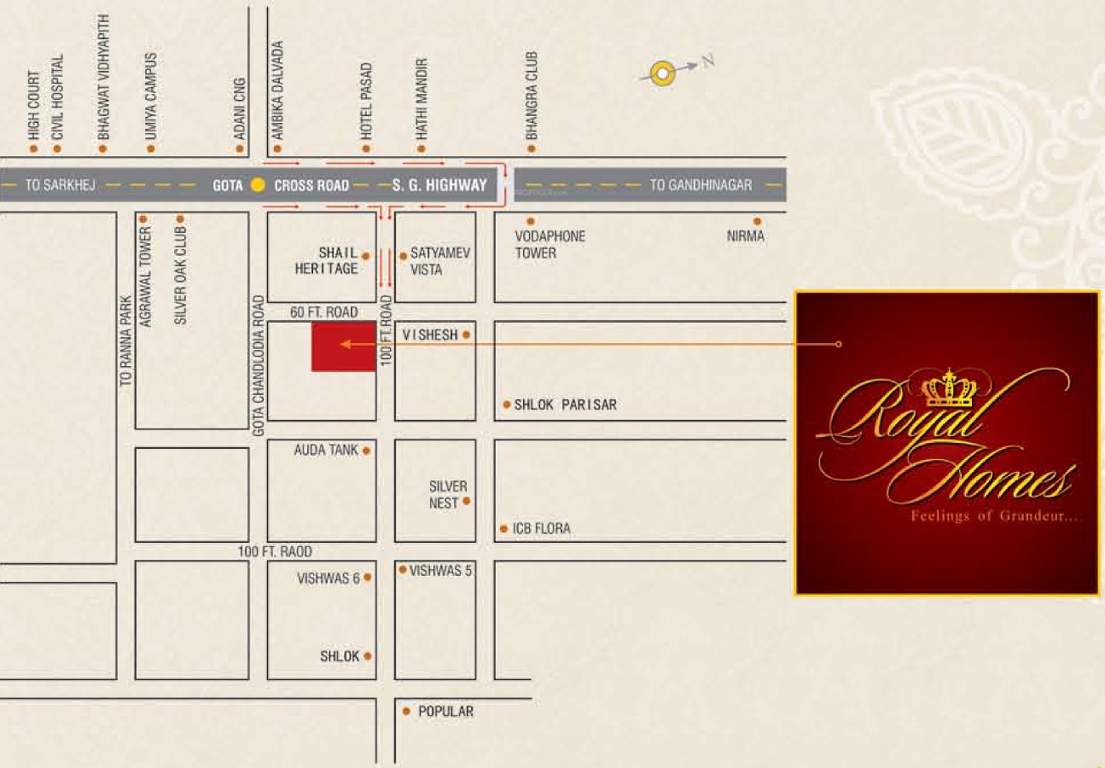 royal homes Images for Location Plan of Bhavya Royal Homes