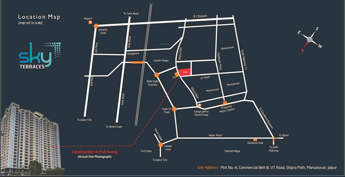  sky terraces Images for Location Plan of Adarsh Sky Terraces