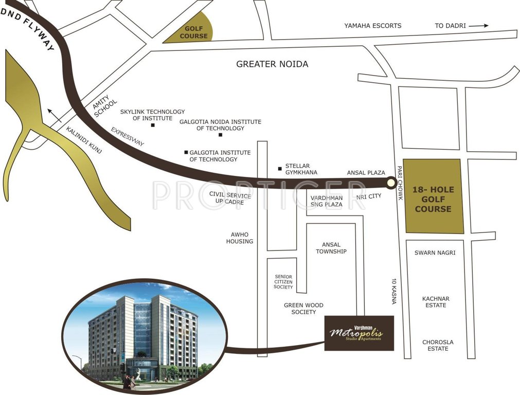 Vardhman Metropolis 1 Location Plan
