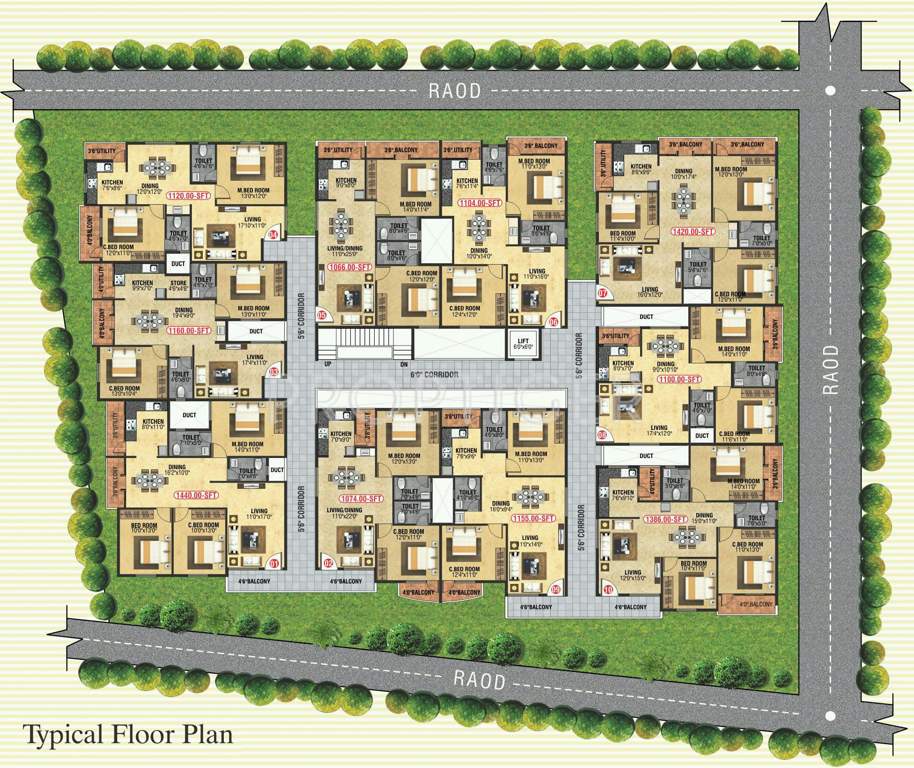  guru gokulam Images for Cluster Plan of  Guru Gokulam
