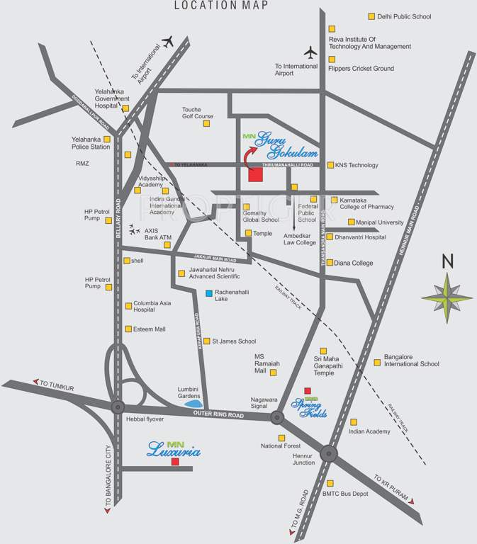  guru gokulam Images for Location Plan of  Guru Gokulam