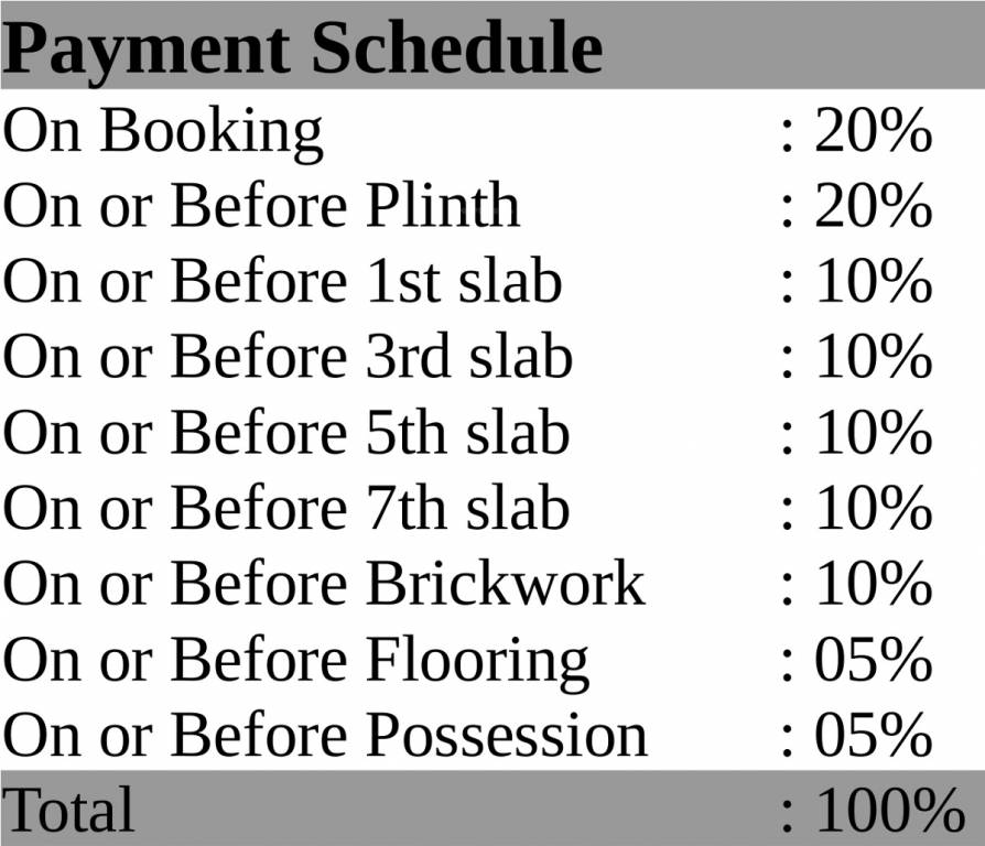 Images for Payment Plan of Namrata Group Crystal Park Payment Plan