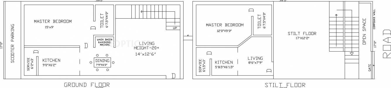 Priams Nagam Flats Stilt & Ground Floor Cluster Plan