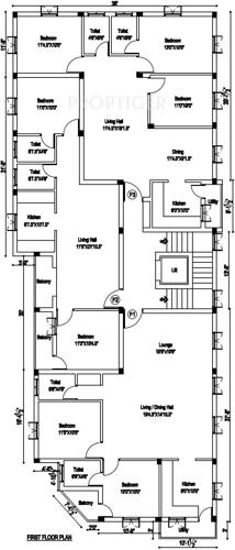 pappas-builder sauparnika-flats Sauparnika Flats Cluster Plan for 1st Floor
