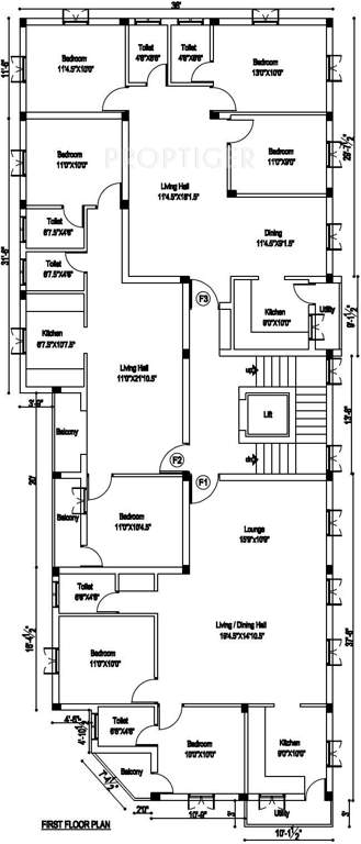 pappas builder sauparnika flats Sauparnika Flats Cluster Plan for 1st Floor